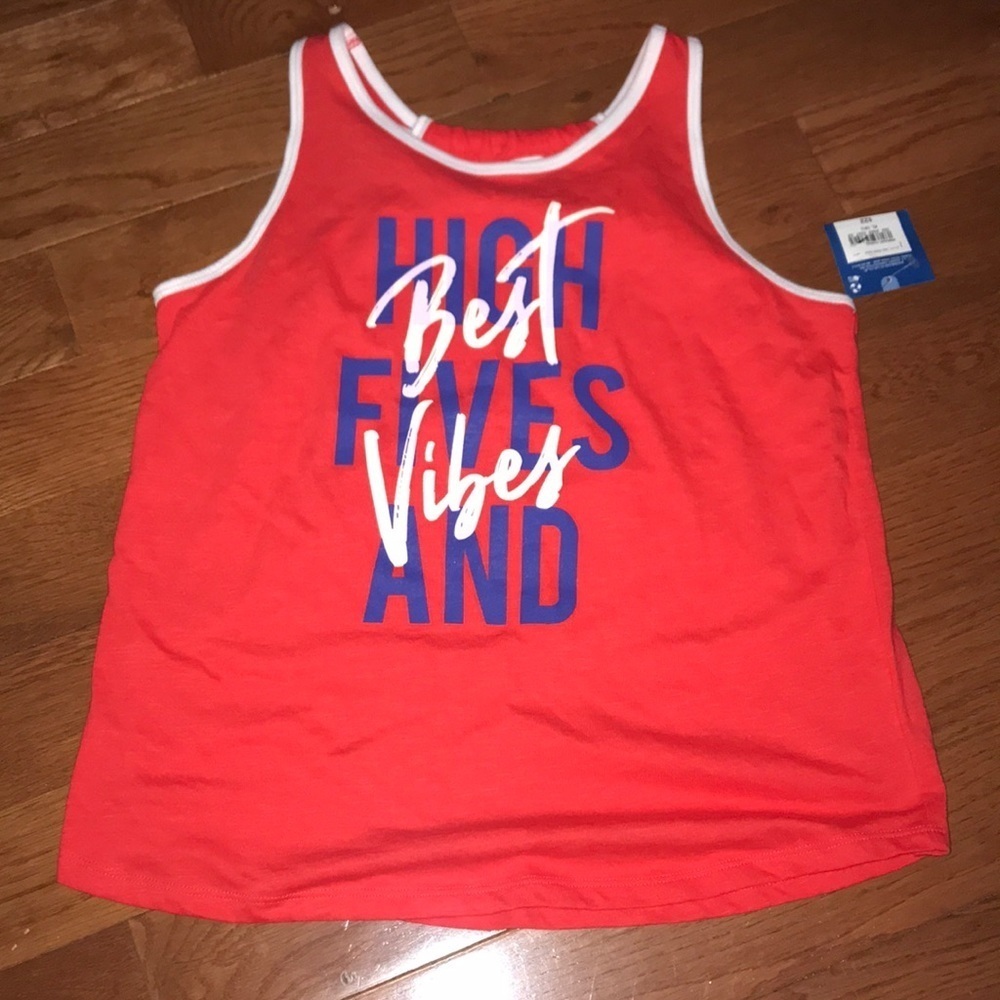NWT girl’s Best Vibes graphic tank 18 1/2